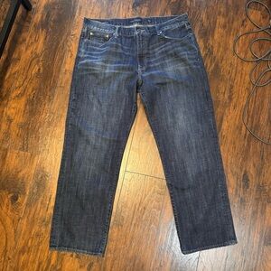 Mens Lucky Jeans Stretch Denim 361 Vintage Straight Distressed 38x32 Dark Wash